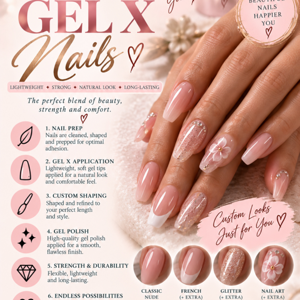 Gel X Full Set With Gel Polish at Refresh Beauty Suite in Rock Hill, SC