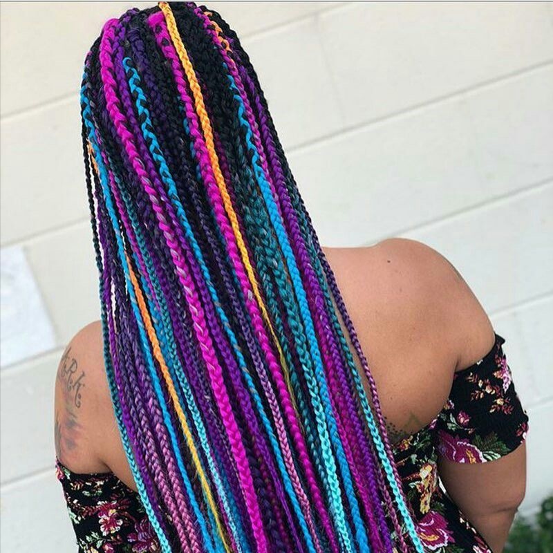 Classic Box Braids w/ Extensions at Simply Styled Hair in Lutz, FL