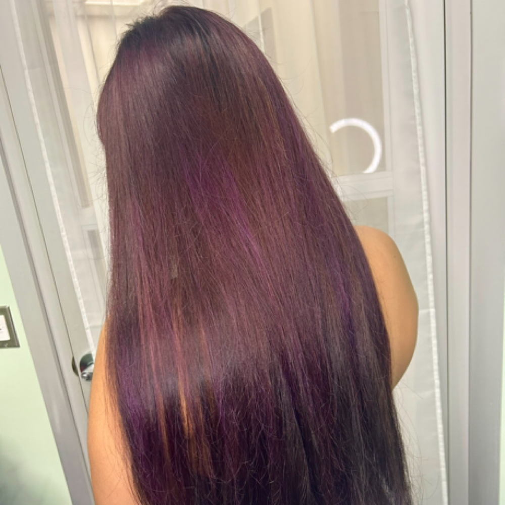 All Over Color On Long Length Hair at The Glam Edge in Chesapeake, VA