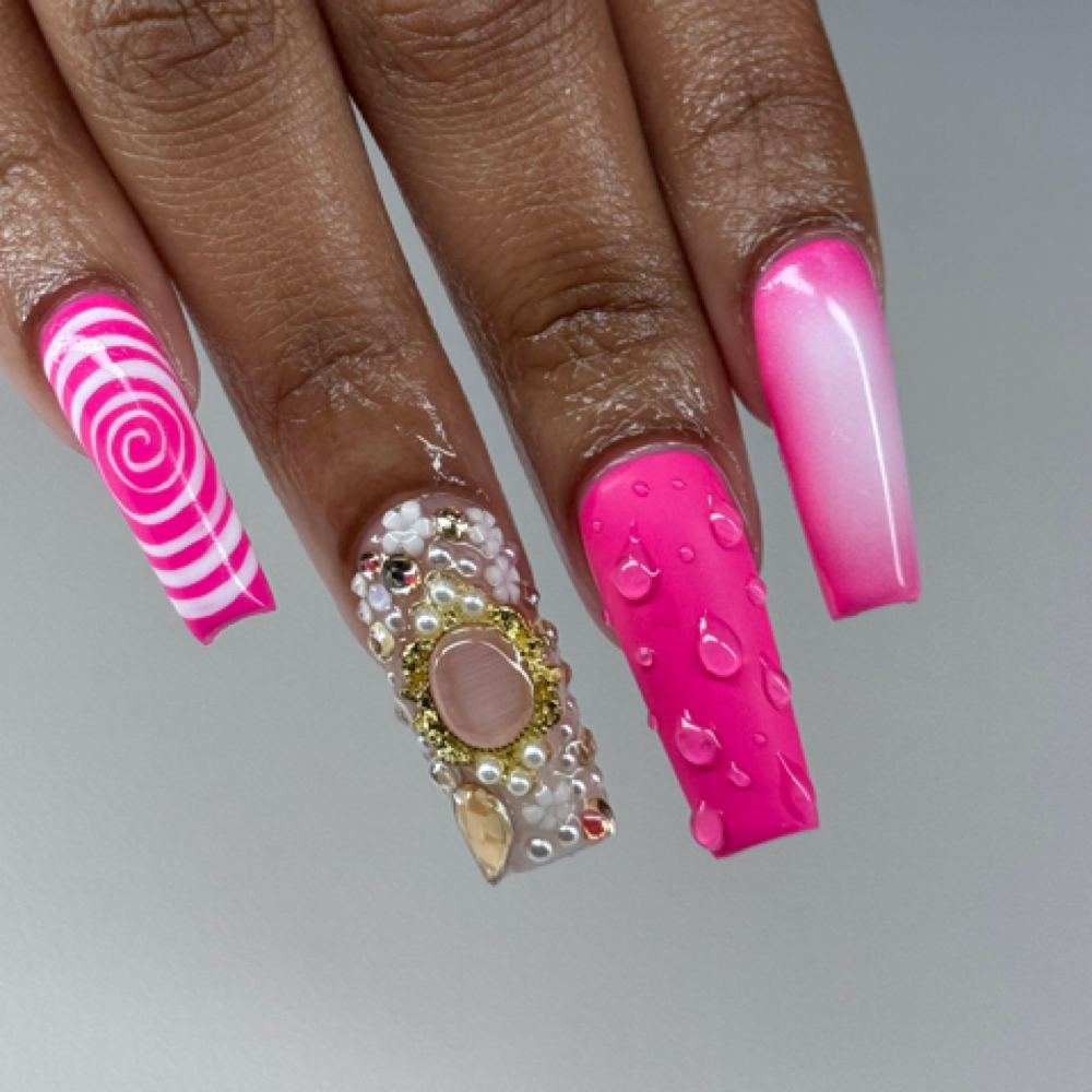 Custom Nail Art at NL Visions Beauty Studio in Greensboro, NC