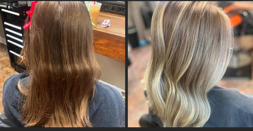 Balayage including toner