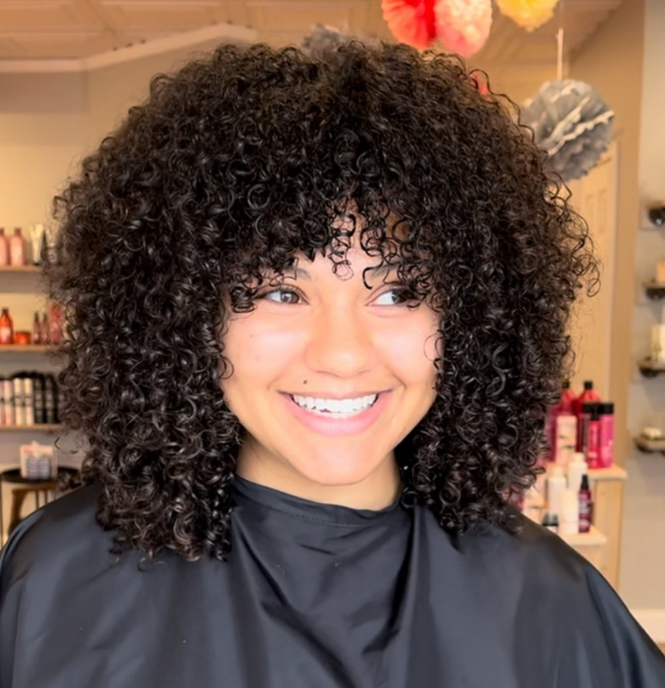 Curly Haircut And Style at Bliss By Meraki in Fallston, MD