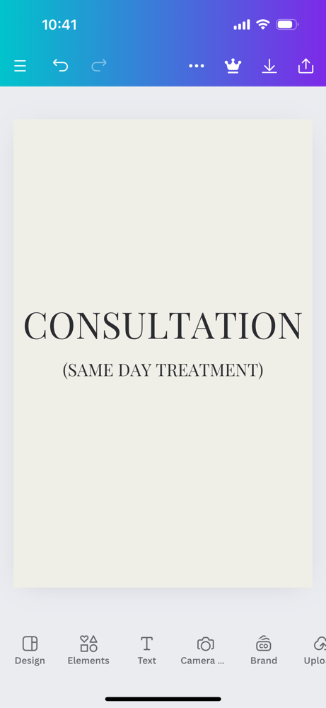 Consultation (same day treatment)