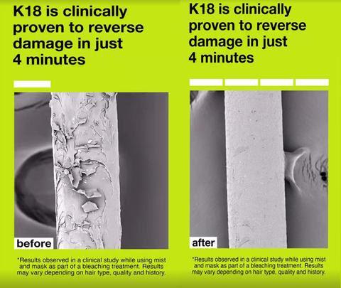 K18 Bonding Treatment at In'trinzik Beauty Bar in Burlington, NC