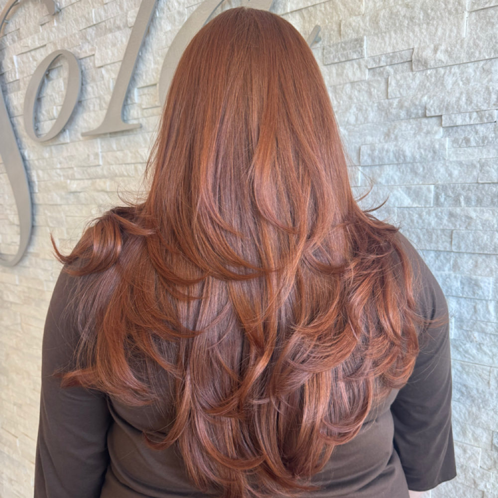 Layered Haircut at Vibrance Beauty Bar in Poughkeepsie, NY