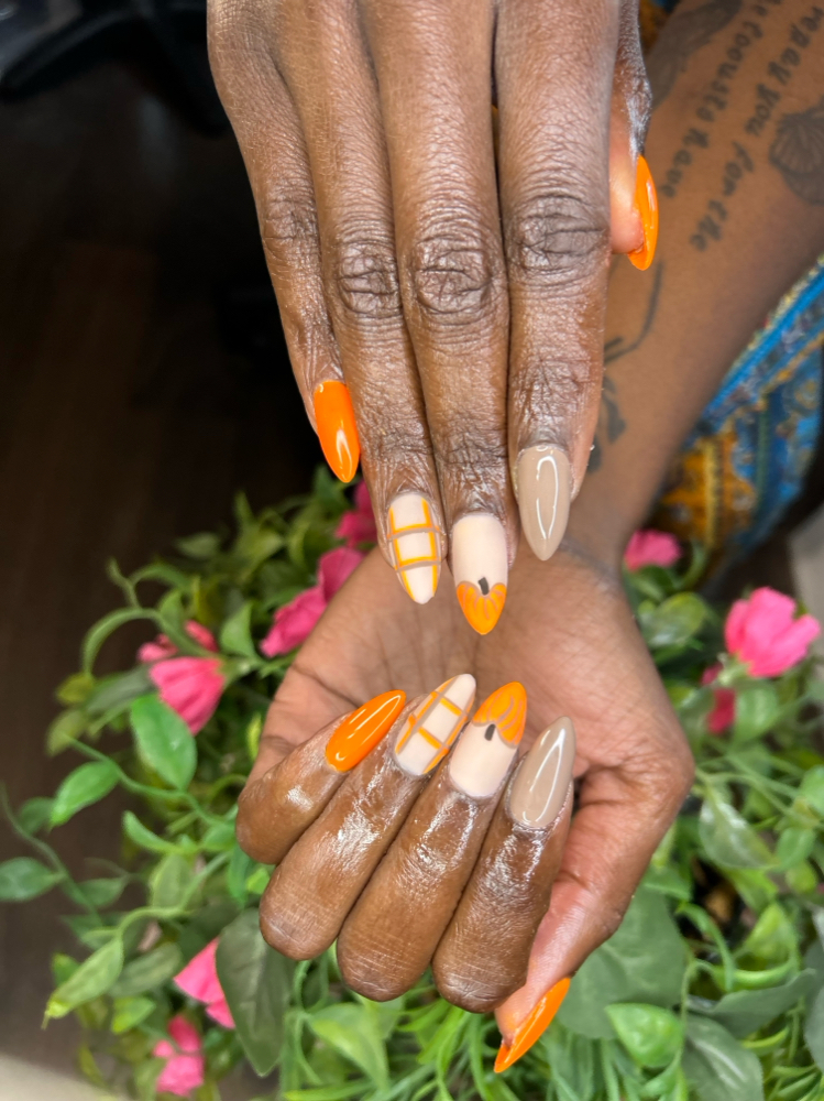 Acrylic Nails SHORT With Designs