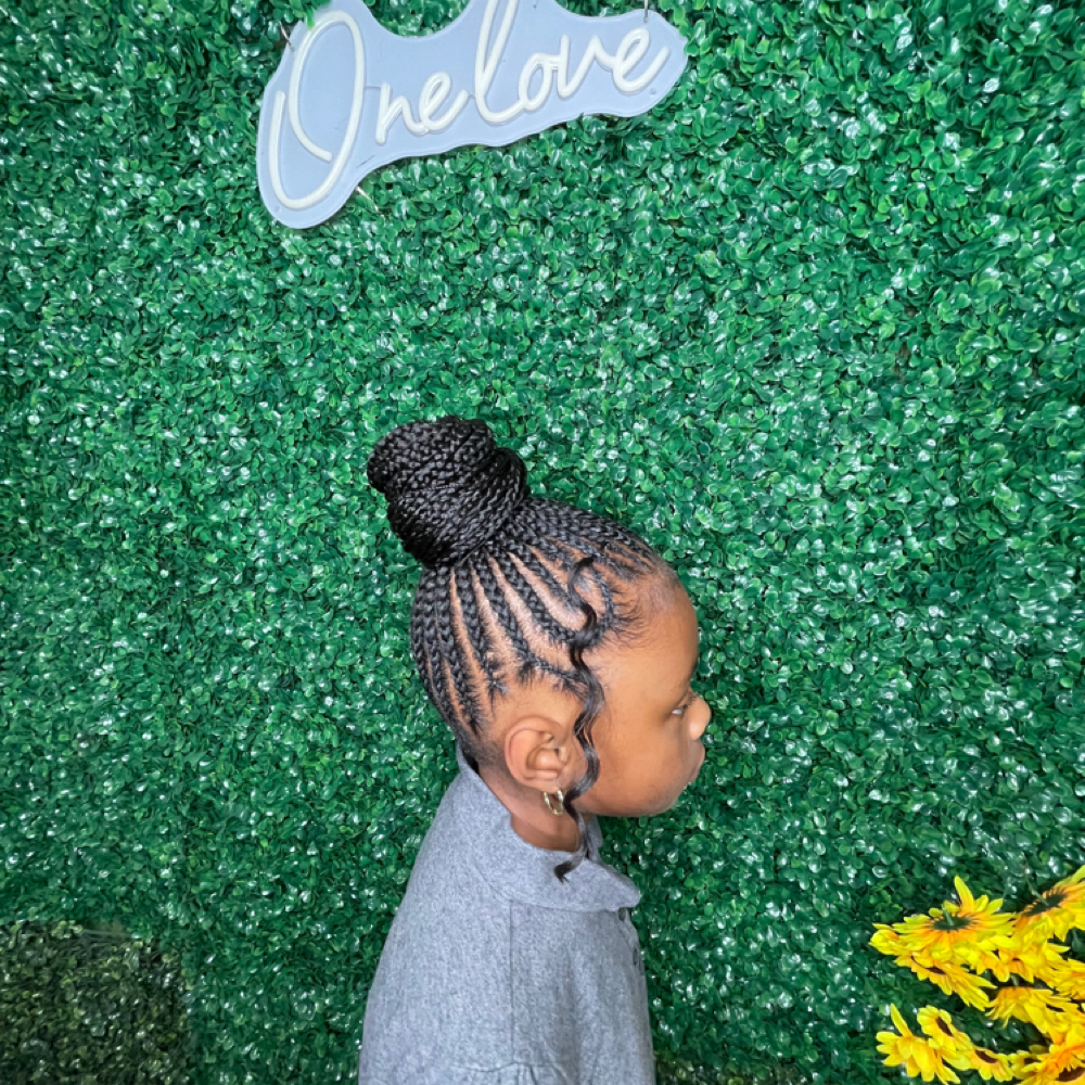 Braided Ponytail w/hair added at Candy’sbraidingsalon in detroit, MI