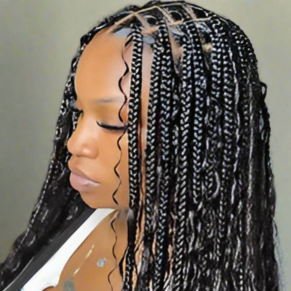 BOHO KNOTLESS BRAIDS MEDIUM at Glam239hairbraids in Naples, FL