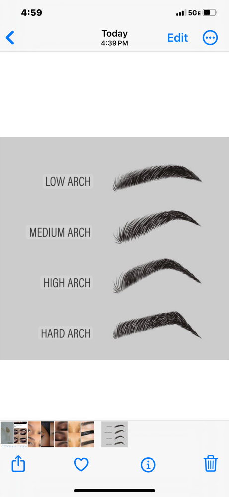 Eyebrow Arch at Shonte’s Chateau in Creve Coeur, MO