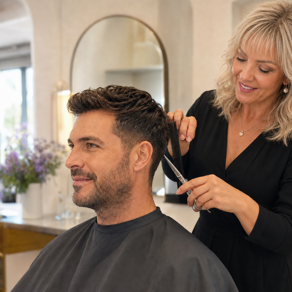 Men's Haircut at Smashing Violet Studio in Manhattan, MT