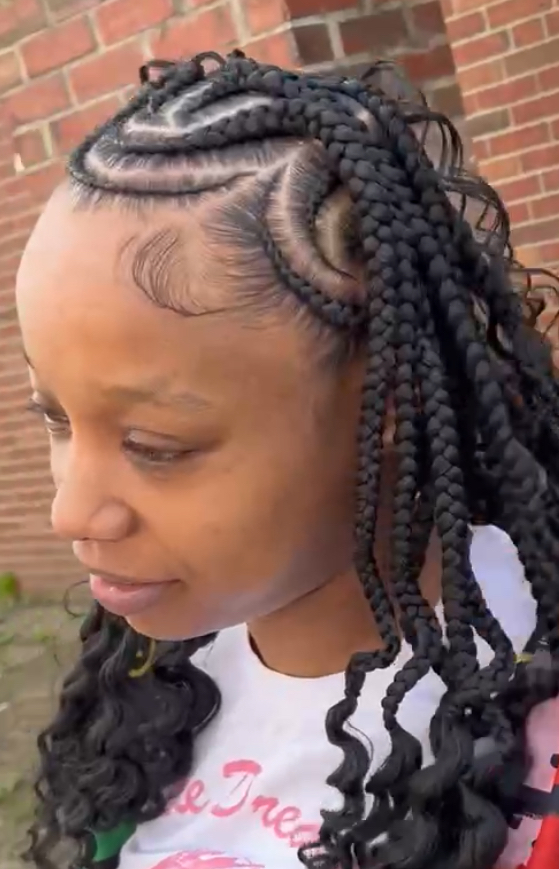 LargeTribal 8-10 Braids +back plats