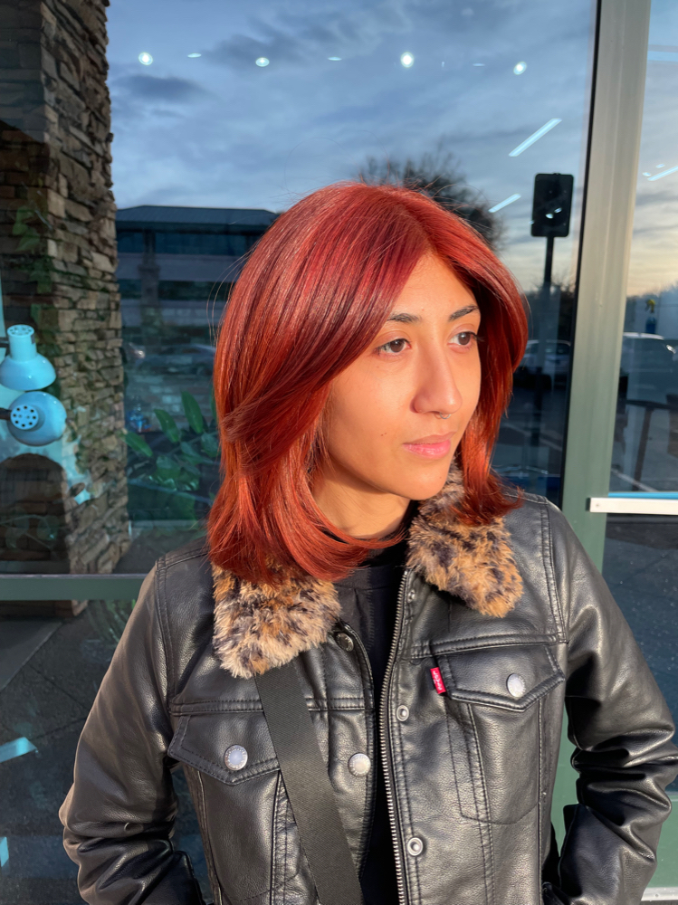 root retouch with gloss