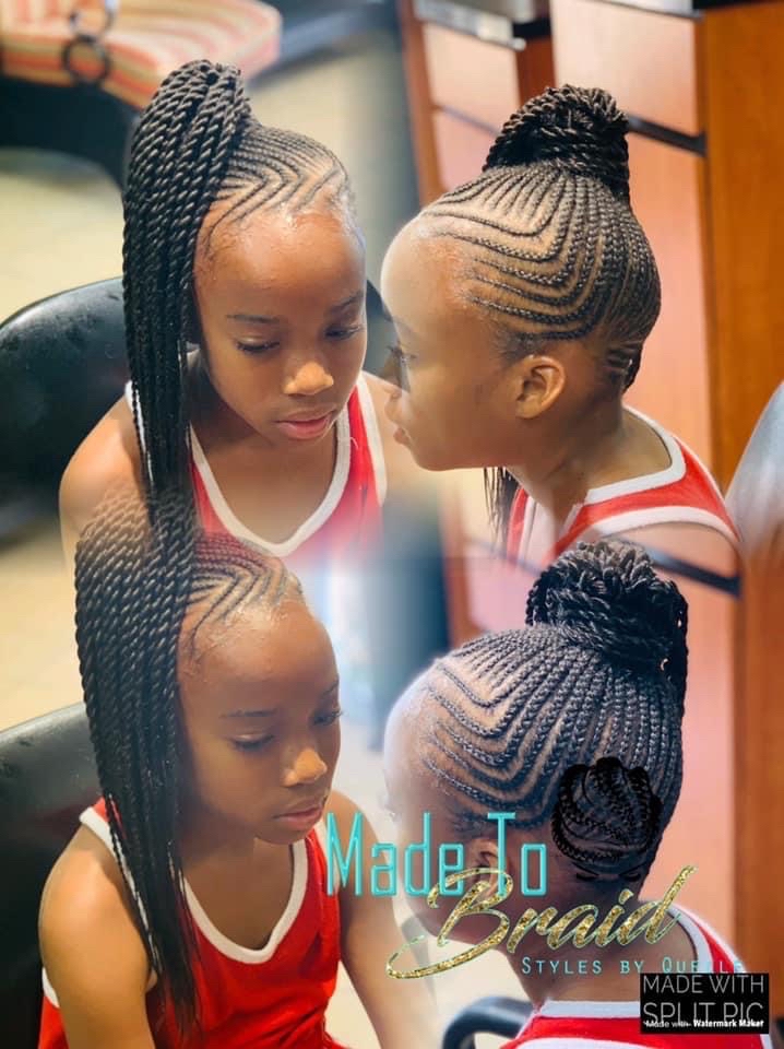 Little Girl Braid Pony Hair Include