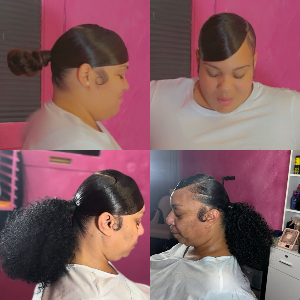 Sleek Swoop Pony (NO HAIR Included)
