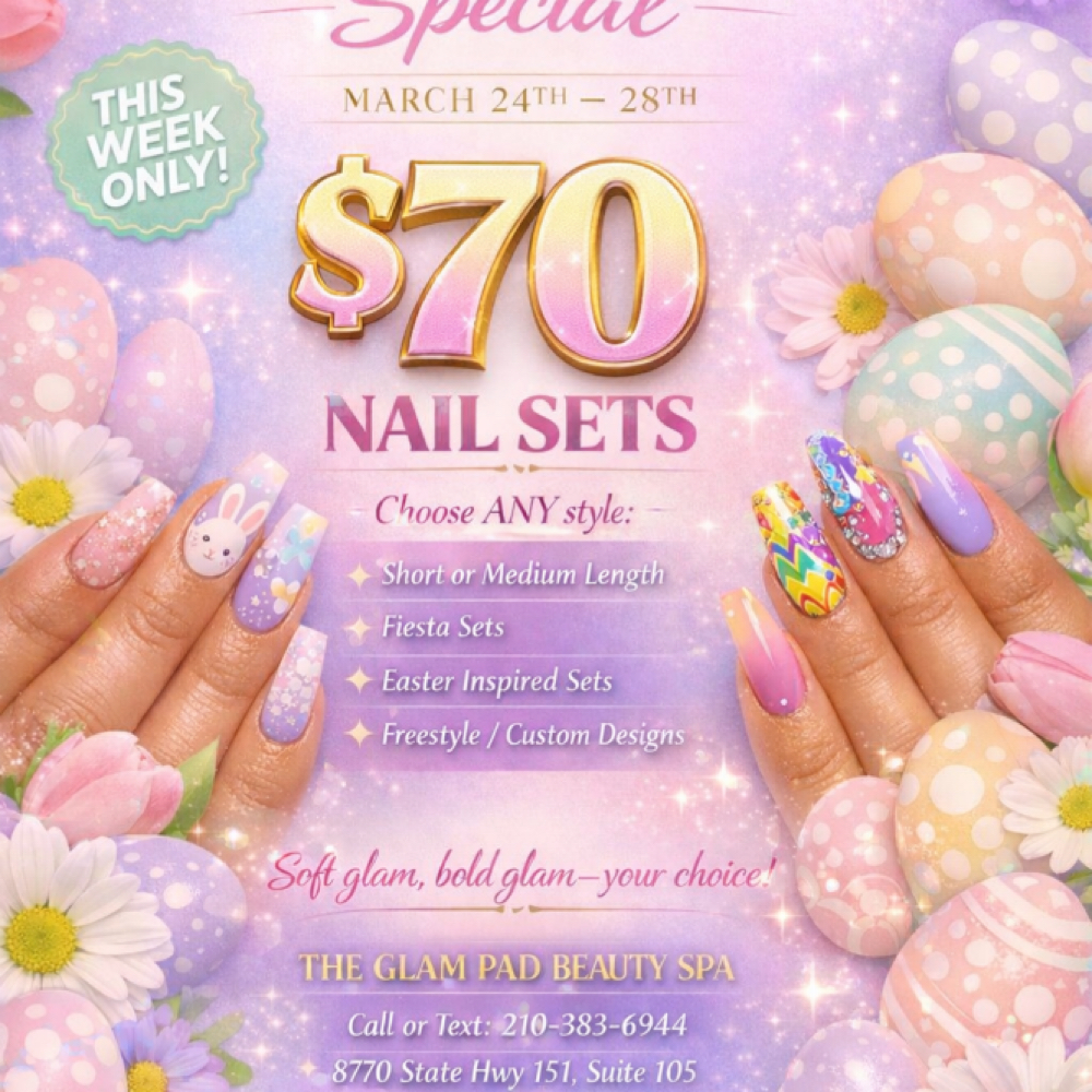 $70 Easter Inspo Set Short Medium at The Glam Pad in San Antonio, TX