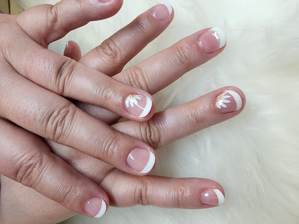 Add French Tip Nail Art