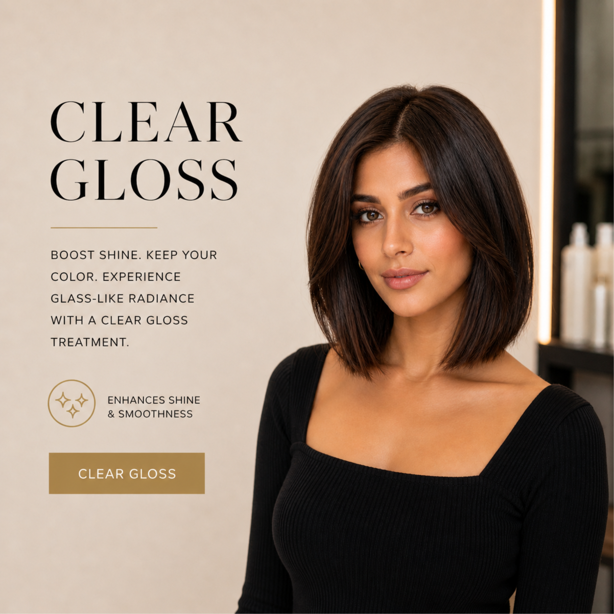 Signature Clear gloss at The Blowout Lounge in Brea, CA