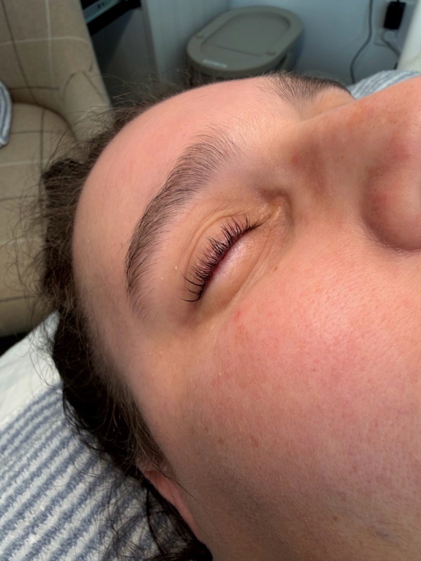 Eyelash lift and tint