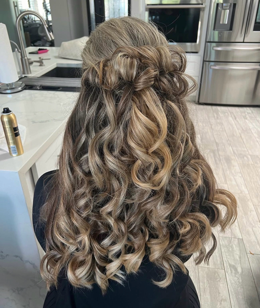 Half Up Half Down Hair Style at Shanelle’s Beauty in Scottsdale, AZ