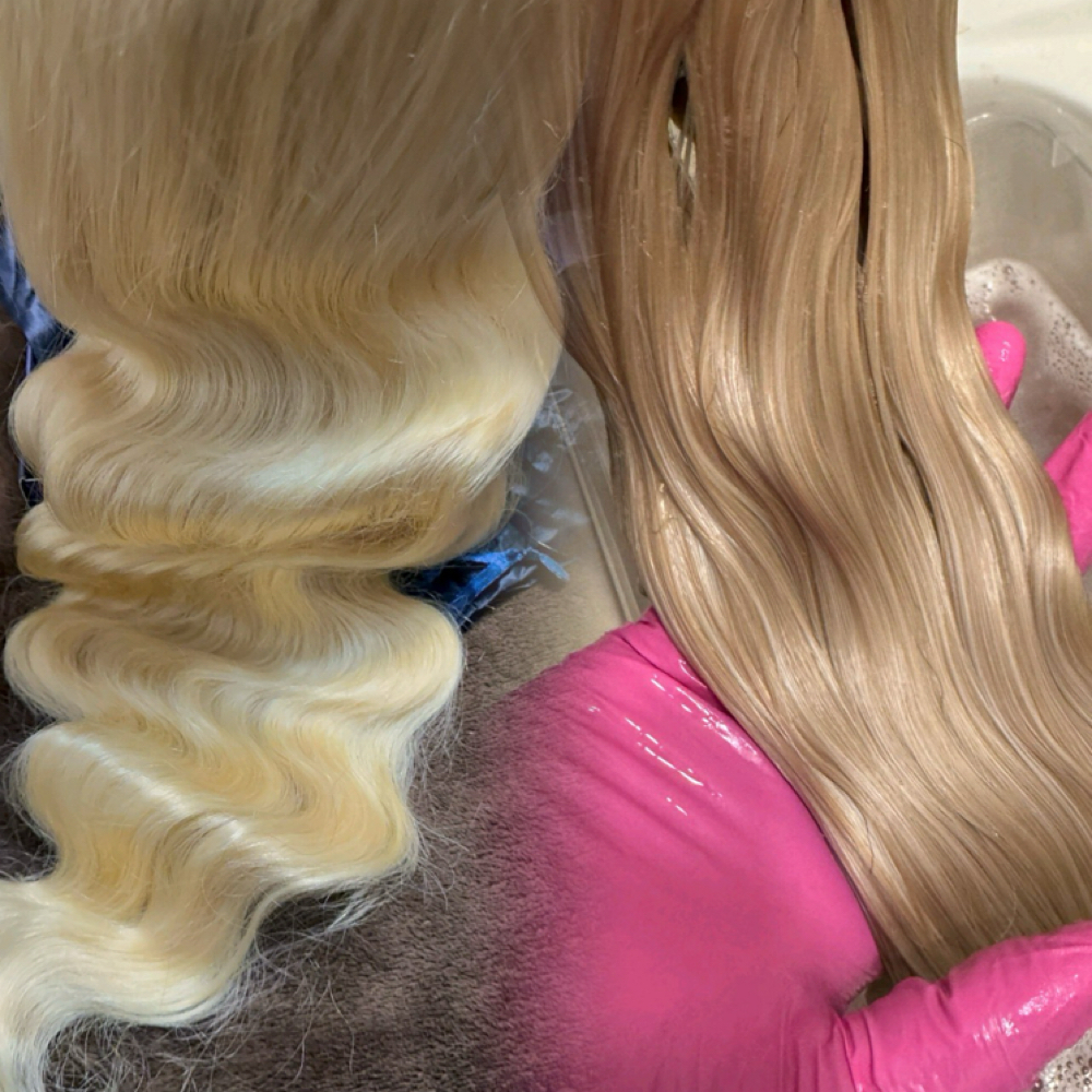 Signature Champagne Blonde Revamp at Glam’d By Tierra Maenise in Kelford, NC