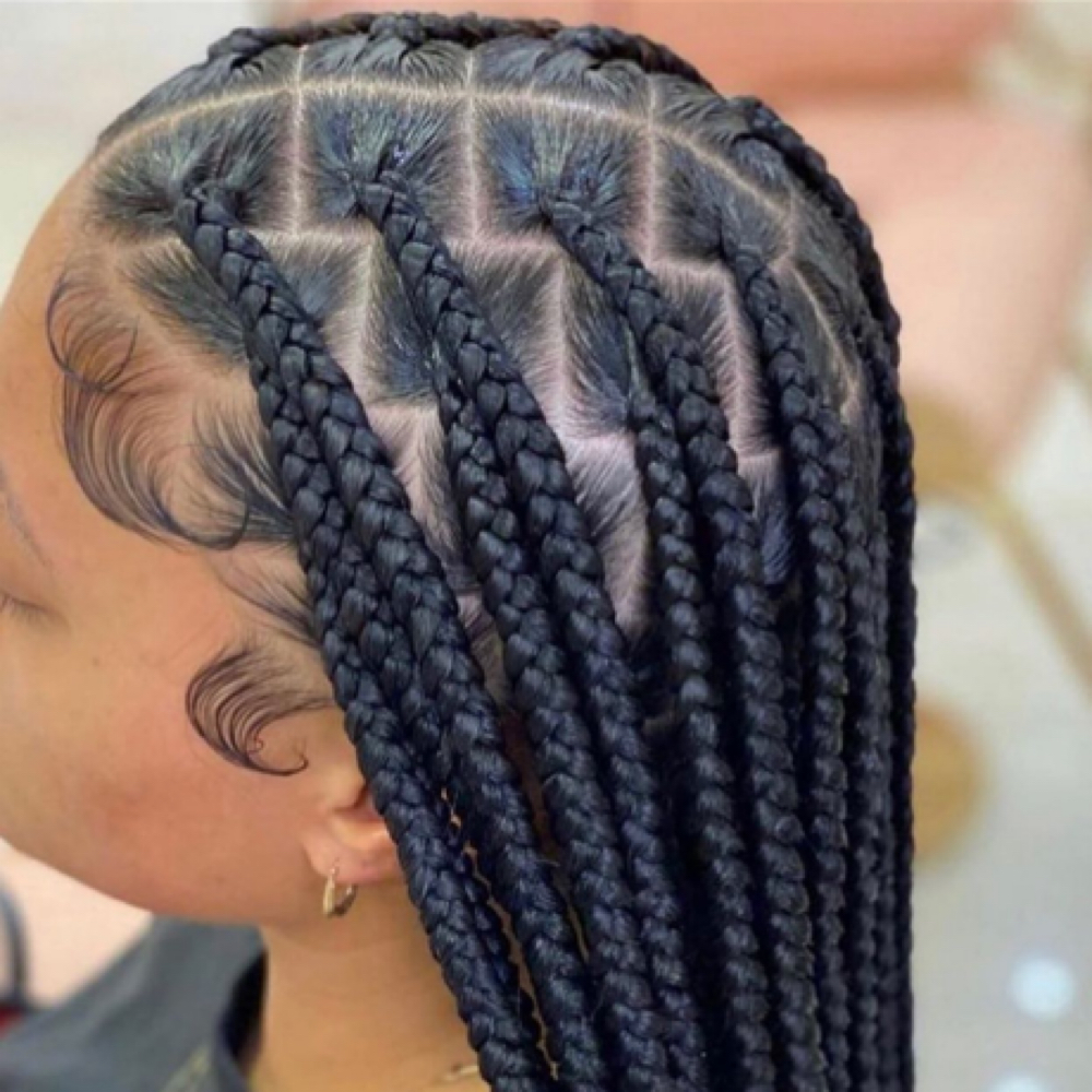 Large Knotless Braids at Chez Chacha Hair Braiding in Fort Collins, CO