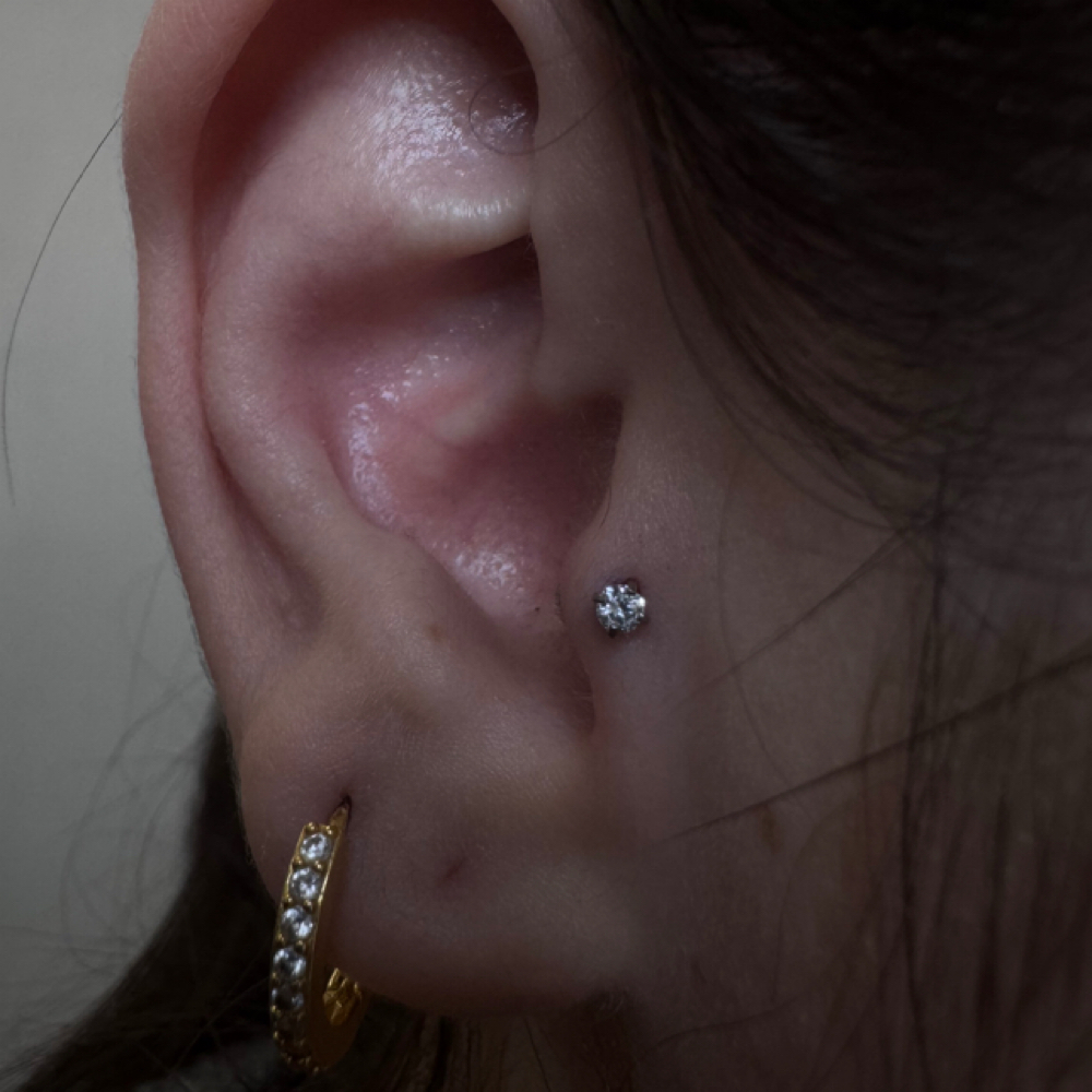 Tragus at Bodyart By Emerald Esme 🖤🕷️ in El Centro, CA
