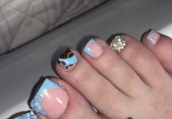 Acrylic Toes + Full Pedi at Luckxurious Beauty in Pensacola, FL