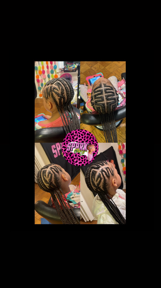 KidsFeedins w/Designs (7-9Braids)