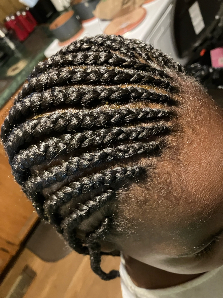 Kids Cornrows W/Boxbraids