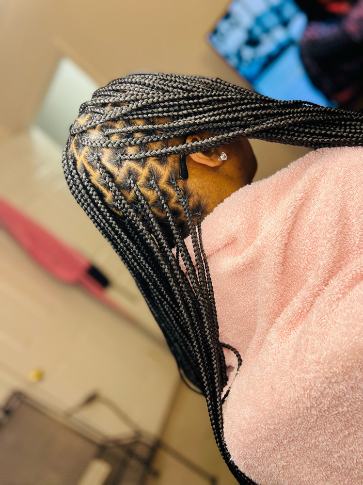 X-Small Knotless Braids-Waist
