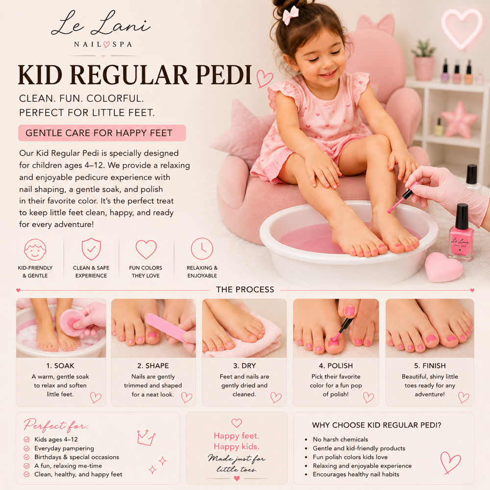 Kids Regular Pedicure at Le Lani Nail Spa in Los Angeles, CA