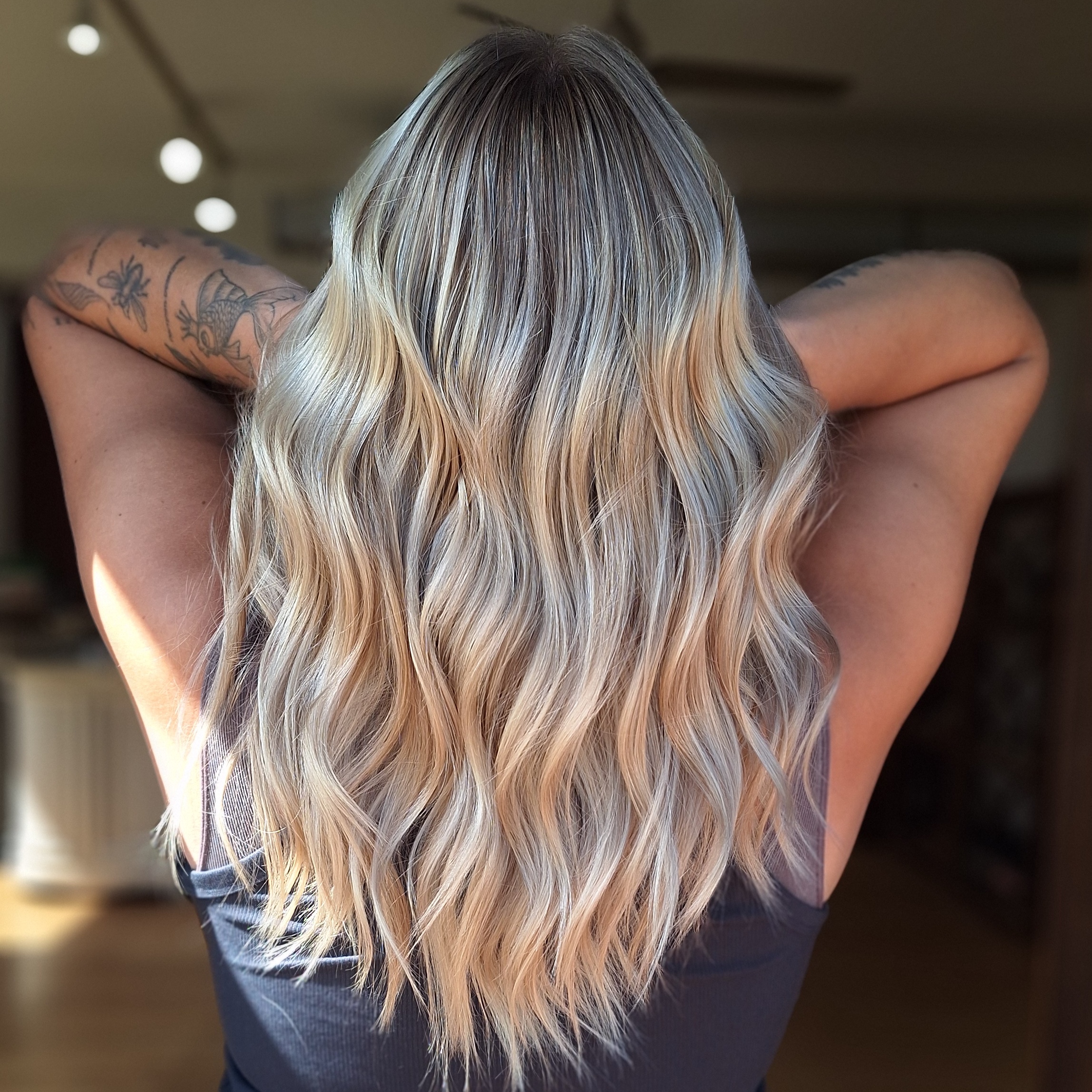 Bombshell Blonde at Luxe Mane Salon in colorado springs, CO