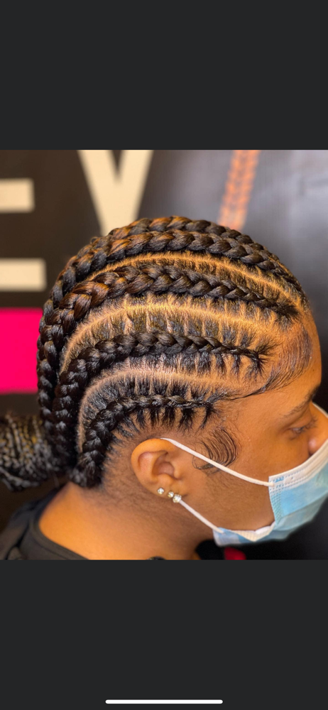 Long 6 or Less Cornrows