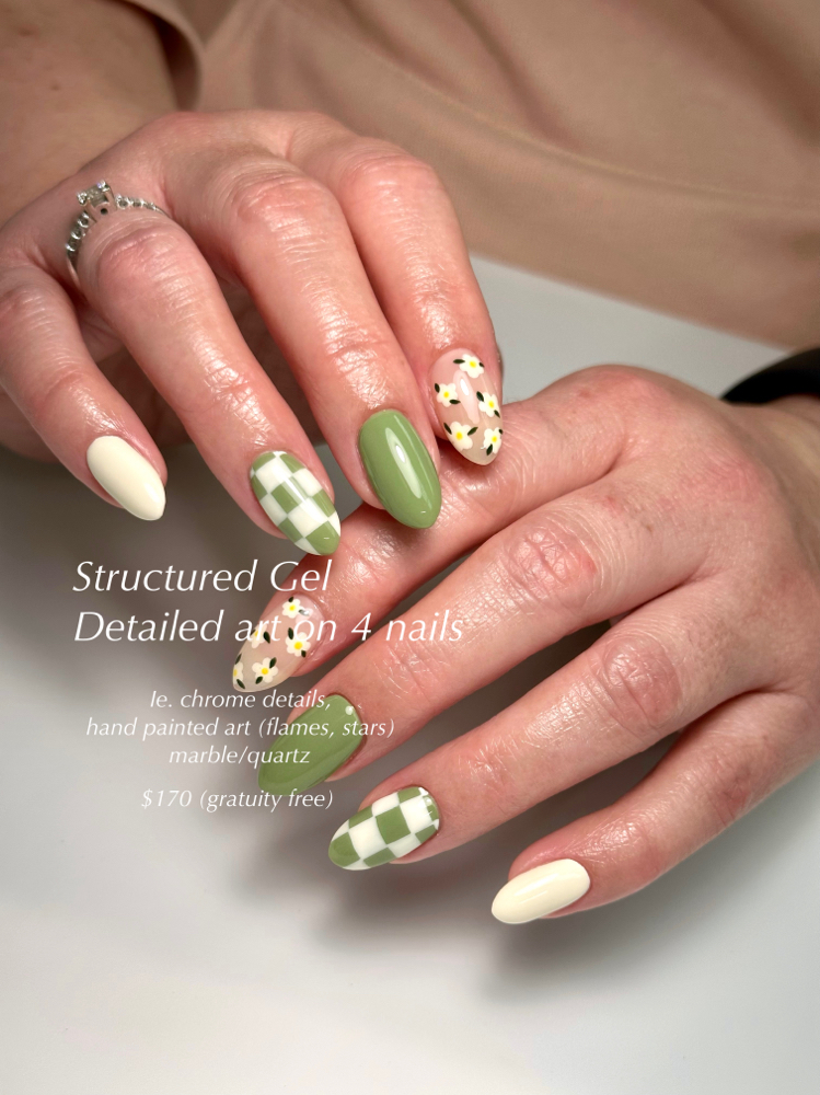 Structured Gel + Detail Art 4 Nails