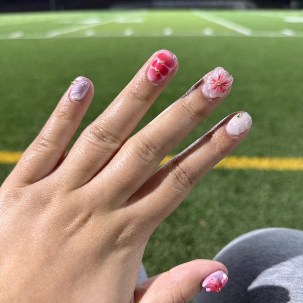 Add On: 3D Flower at Gemz Nail Bar in Fredericksburg Va, VA