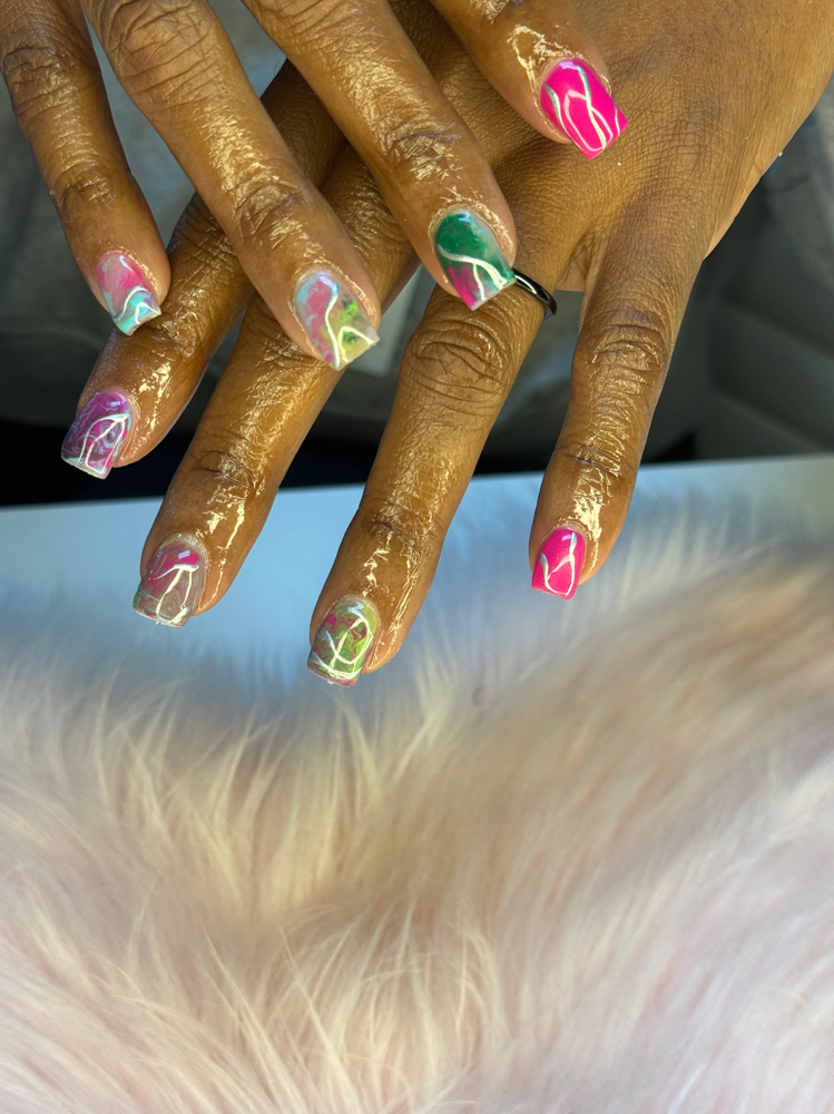 Overlay/fill-In + Gel Polish