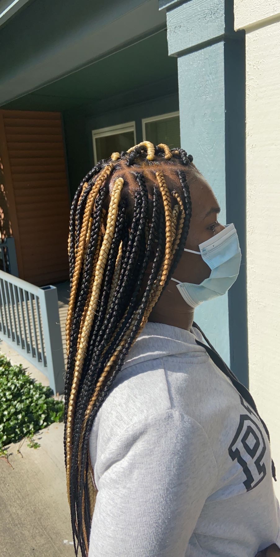 Small Waist Length Box Braids