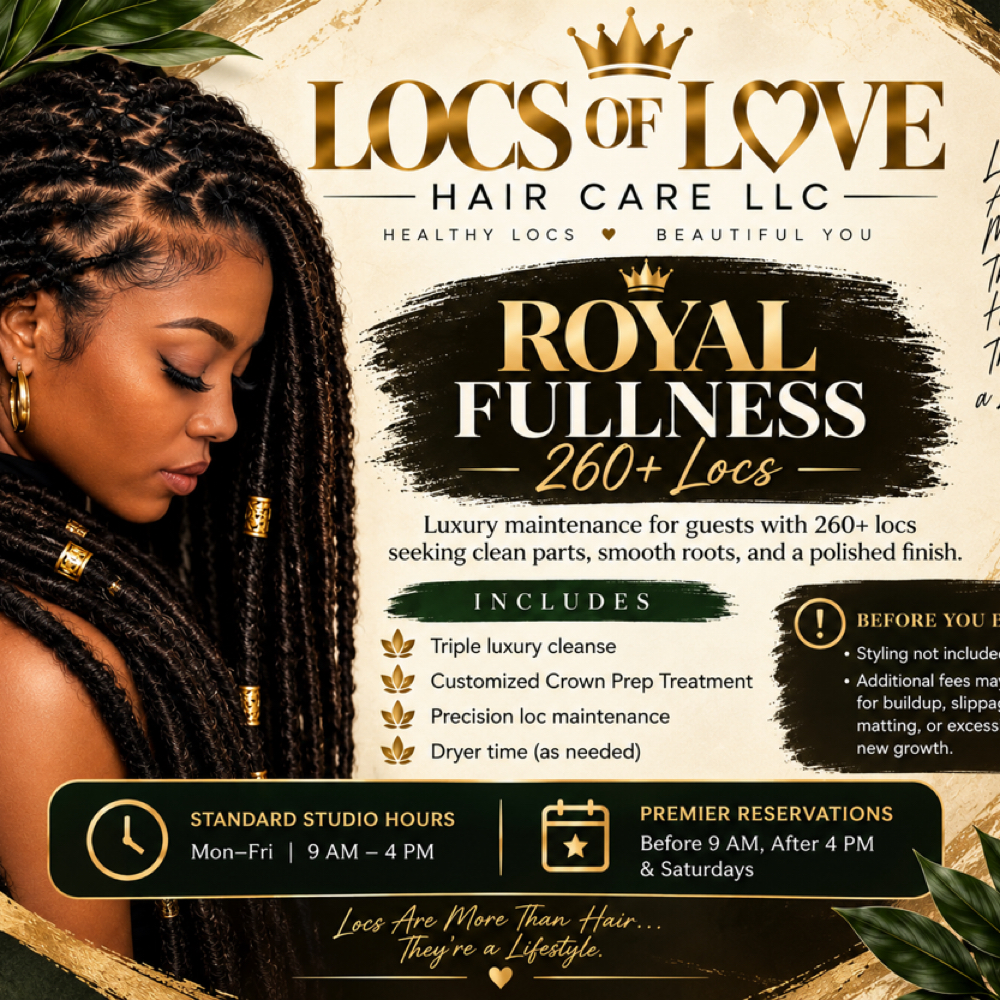 Royal Fullness (260+ Locs ) at Locs of Love Haircare & Spa in Antioch, TN