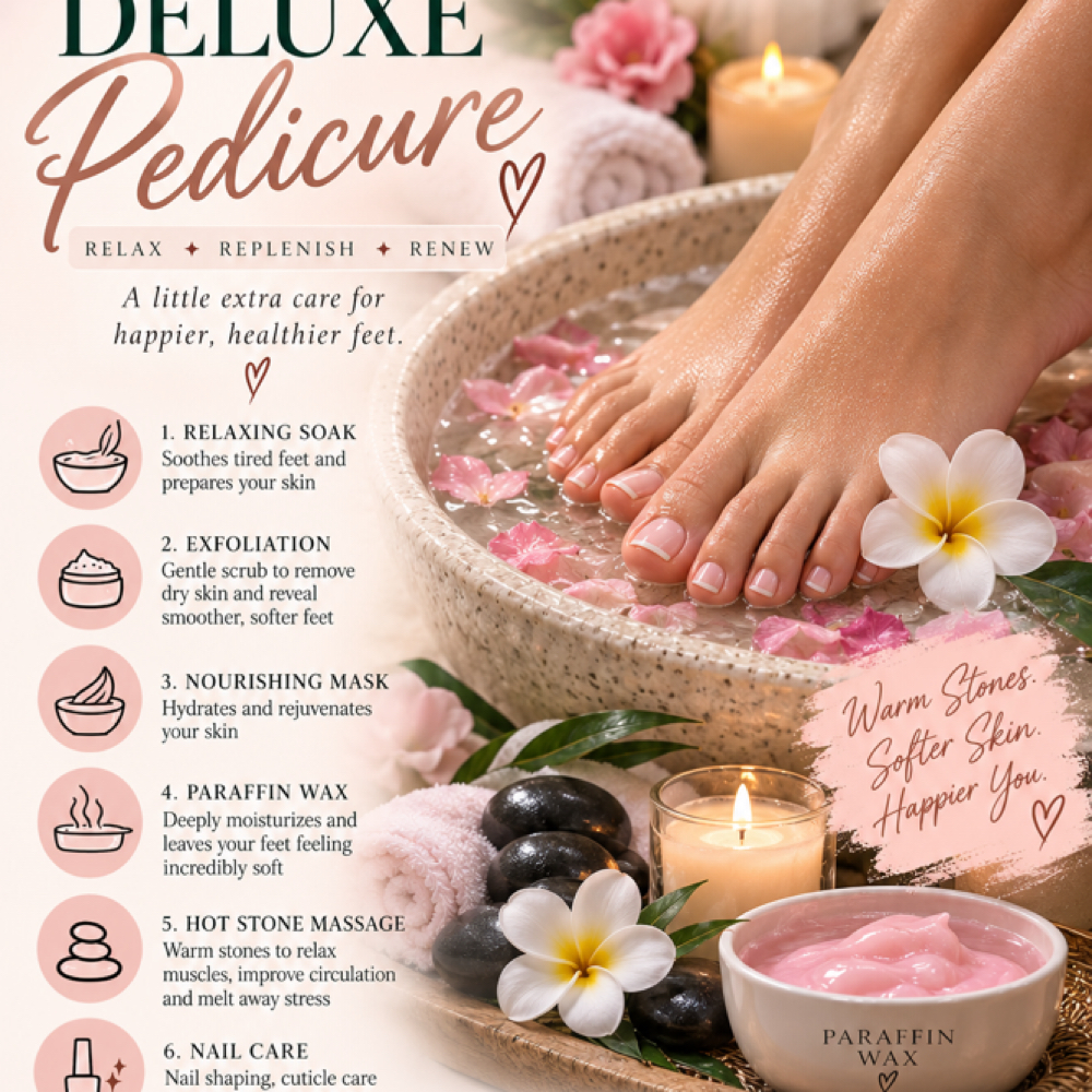 Deluxe Pedicure at Refresh Beauty Suite in Rock Hill, SC
