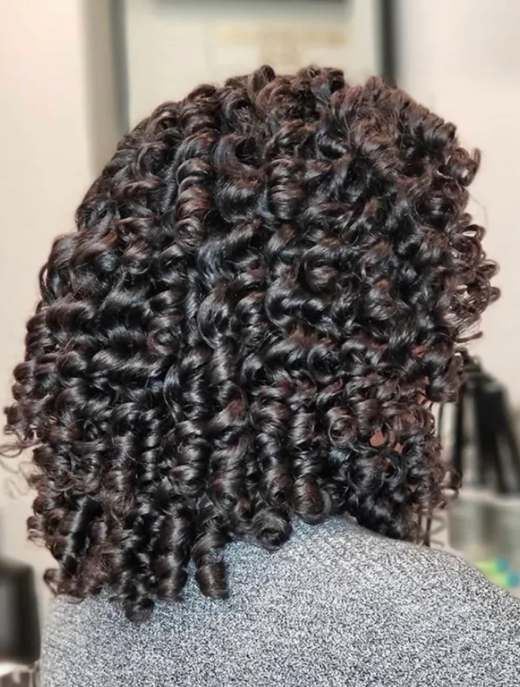 Natural Hair Flexi-Rod Set at Crown'd Confidence in Bremerton, WA