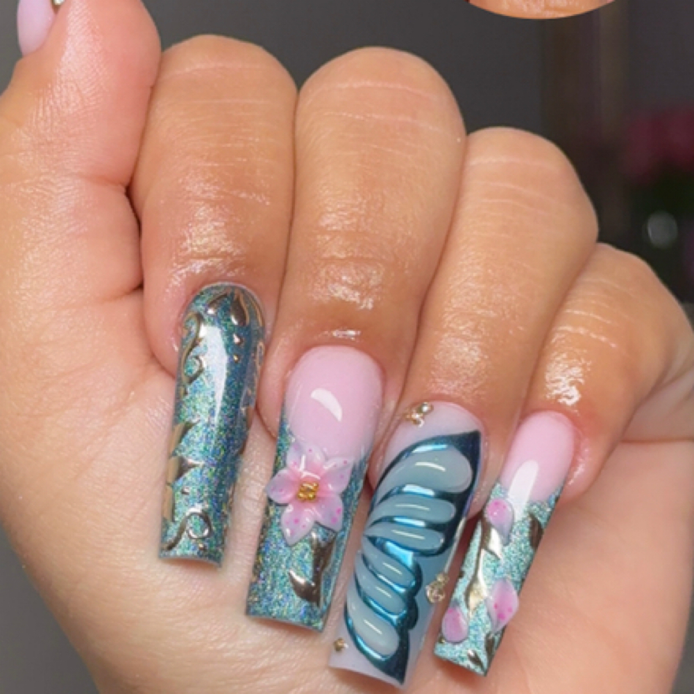 Acrylic Long Set at LunatiqueNails in Katy, TX