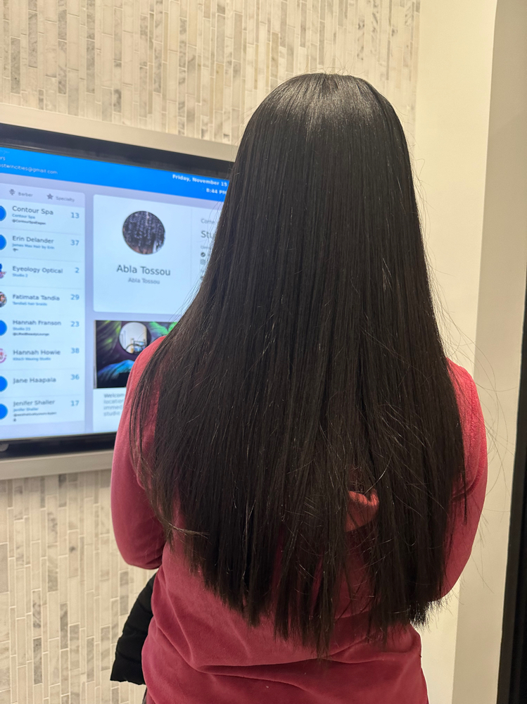 Long Hair Wash And Silk Press