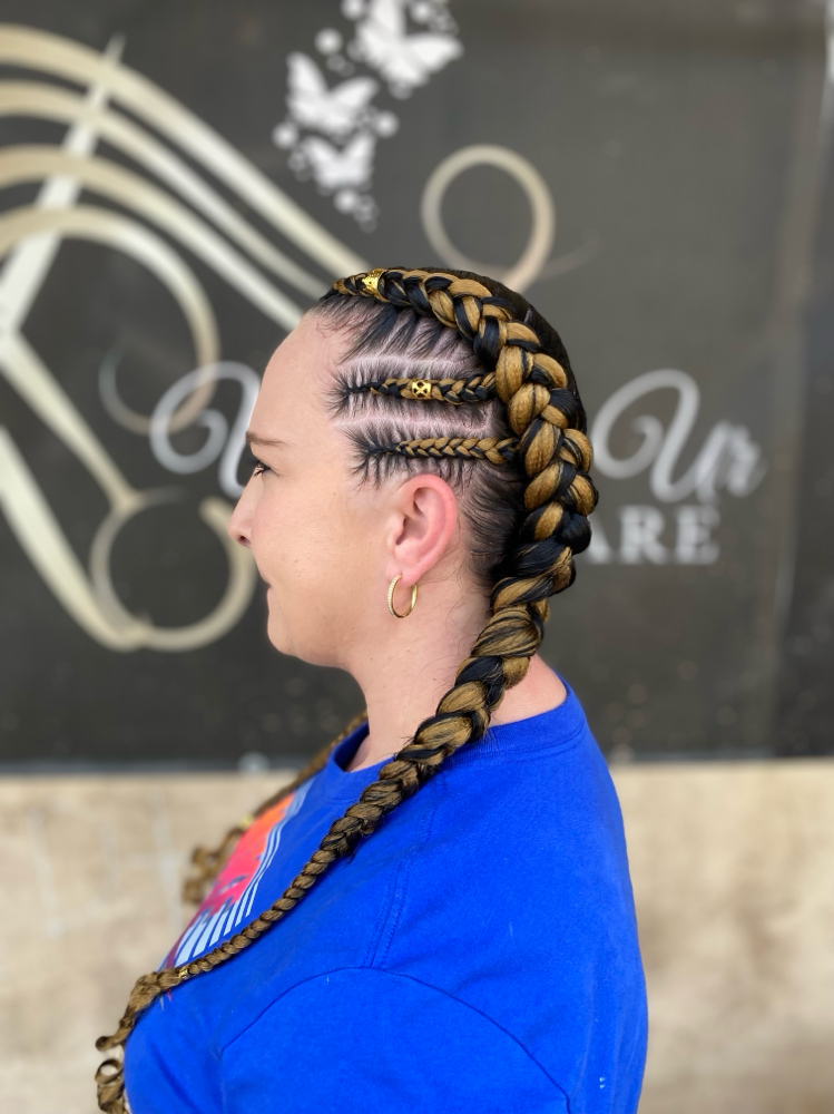 2 Feed In Braids