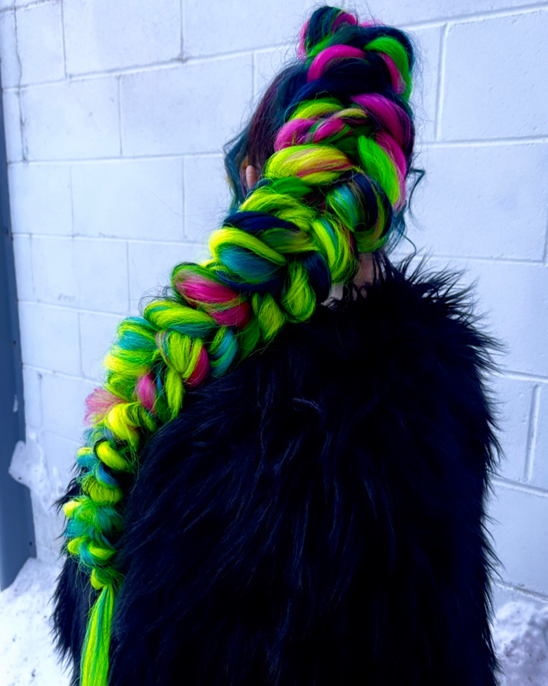 Braids With Add In Colorful Hair