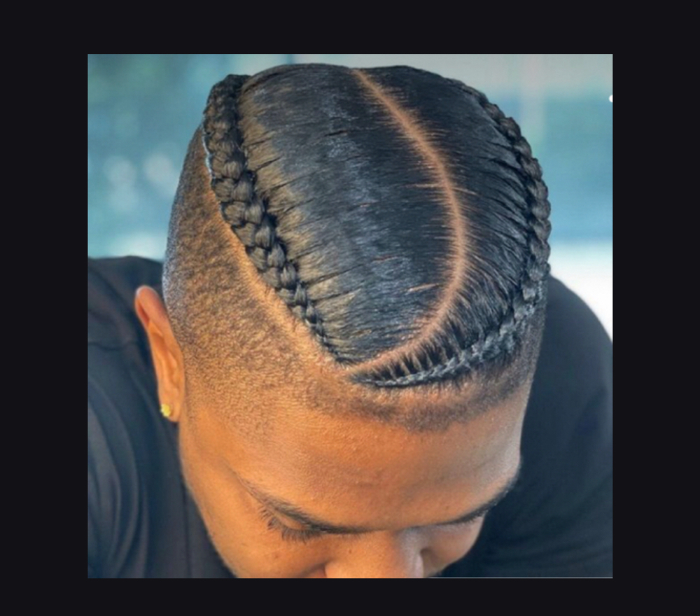 Men’s Two Braids at Jartu's Braids beauty bar 🇱🇷 in Monroe, LA