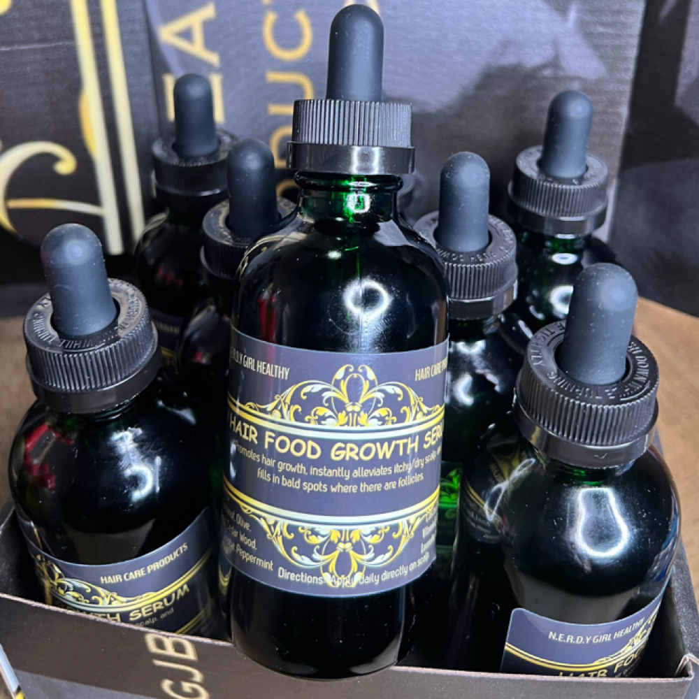 HAIR GROWTH SERUM  4 OZ $20💚 at NERDY GIRL BEAUTY STUDIO ✨✨ in 48034
