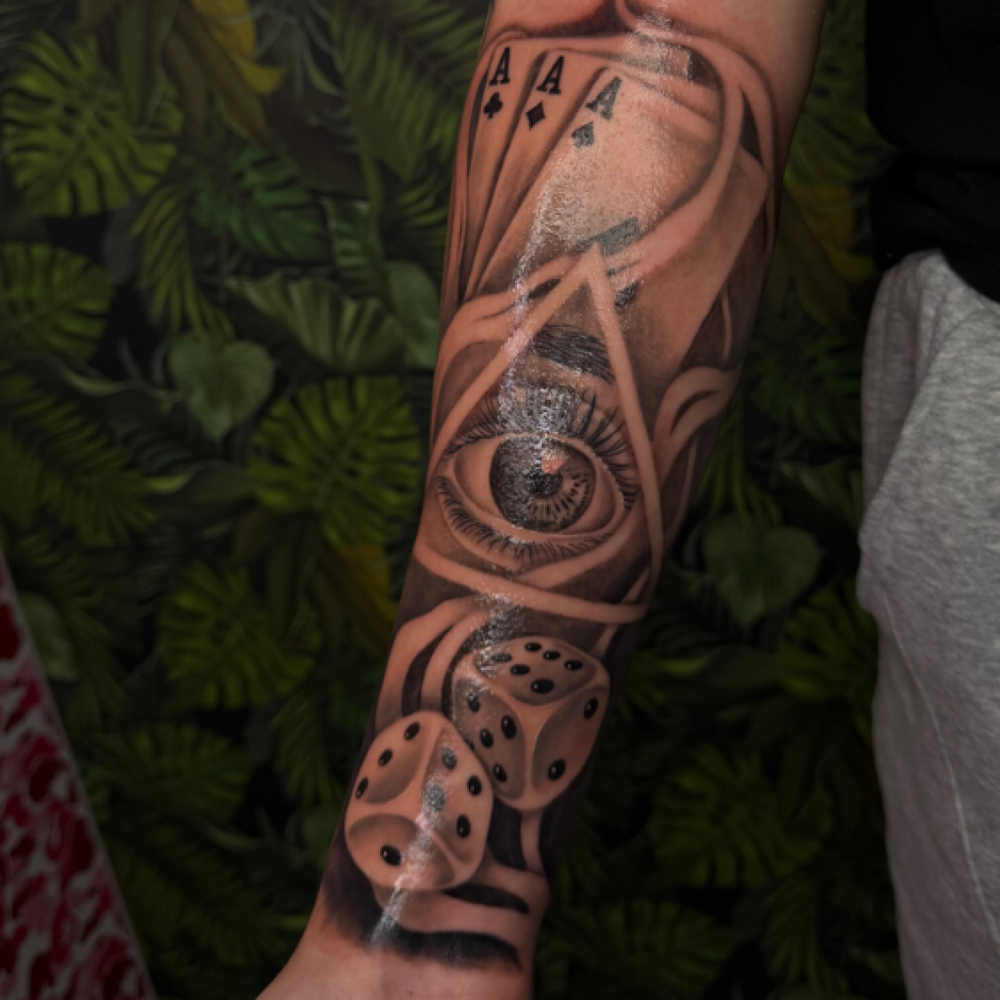 Quarter sleeve at Rilla Tatted it in fayetteville, NC