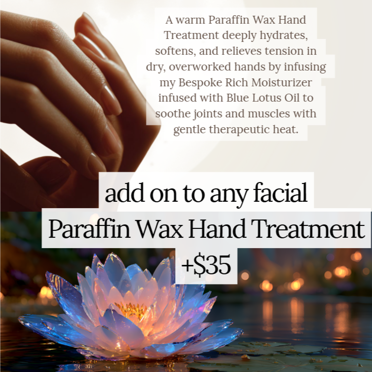 Blue Lotus Paraffin Hand Treatment at Andrea D'Ambrosio, The Dothan Aesthetician, LUNA LAB Spa + Wellness in Dothan, AL