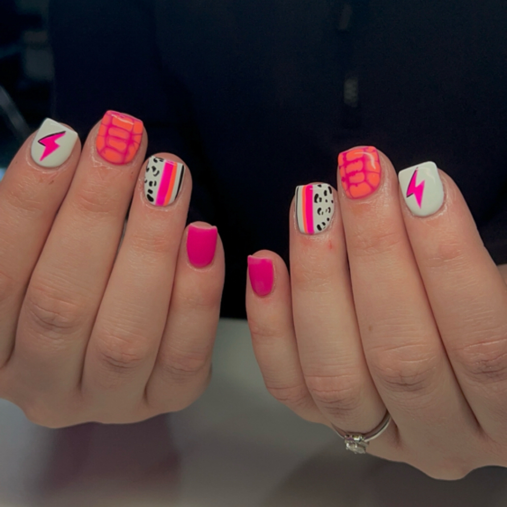 Hand drawn art at Nails.byava in templeton, MA