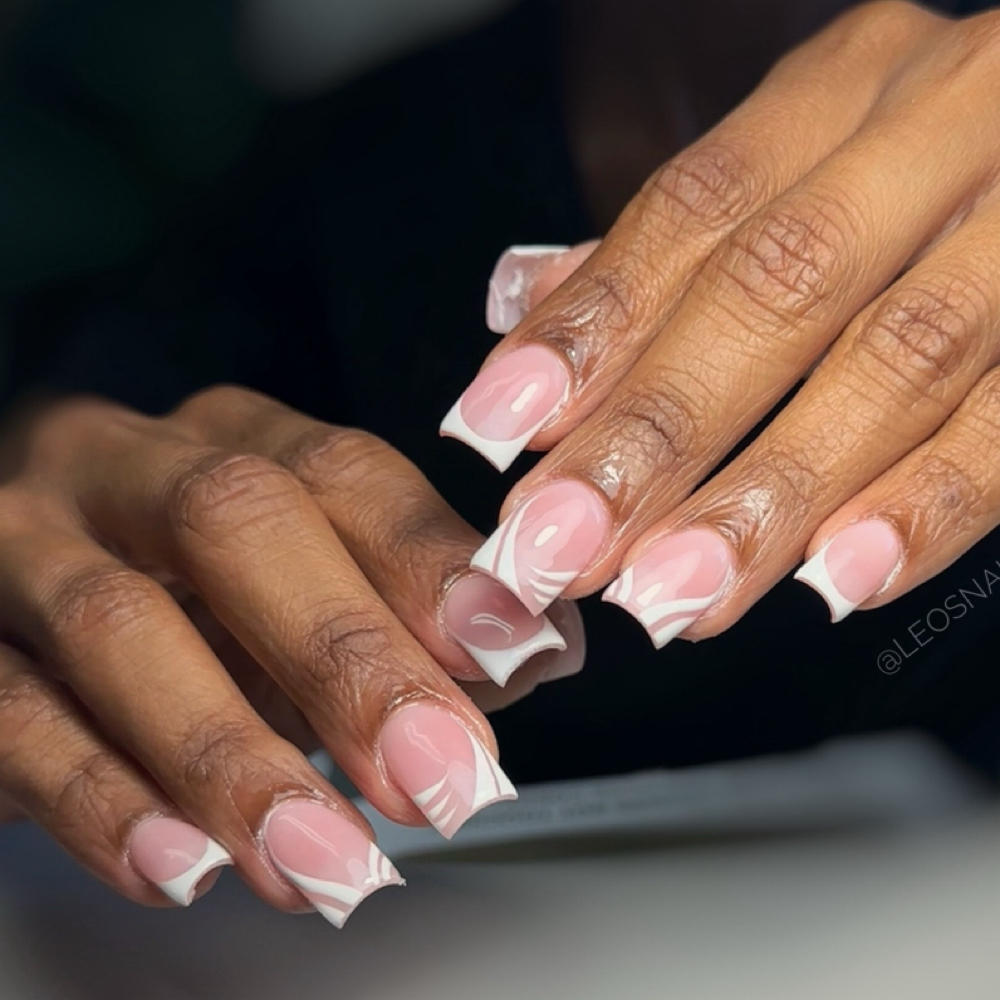 Custom French at Leo’s Nailwork in Greenville, SC